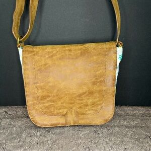Mary & Martha Brown Leather Crossbody Bag